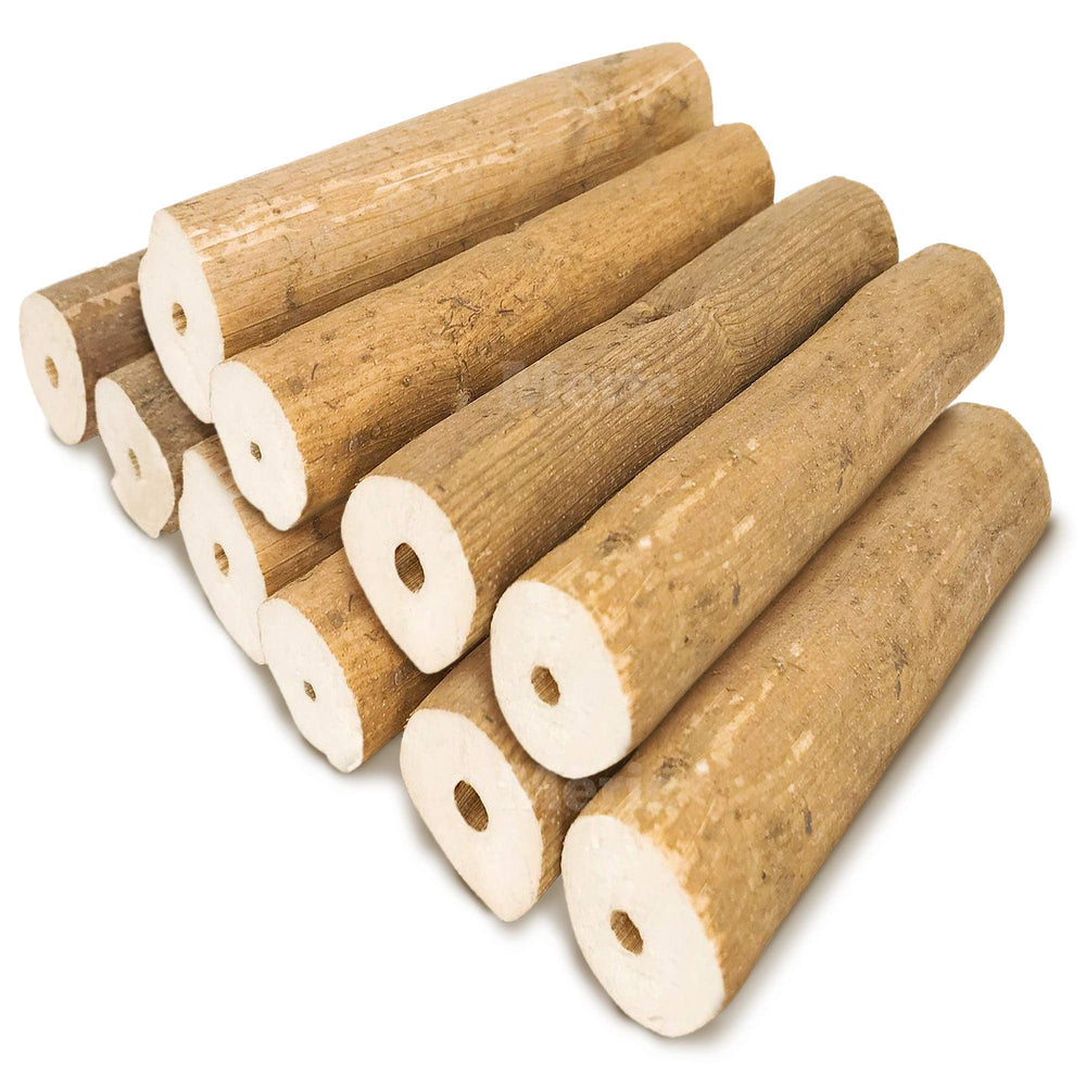Meric CoCoo Bark palos de Sola con piel, textura suave, estimulan el forraje y el juego seguro.
