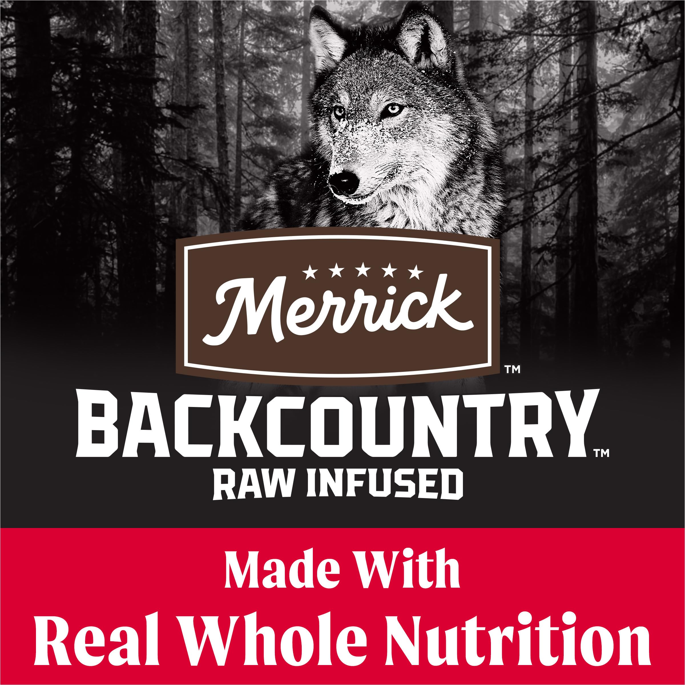 Carne de res real como primer ingrediente en Merrick Backcountry