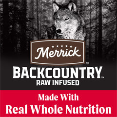 Merrick Backcountry, trozos de res deshuesada visibles para una dieta natural
