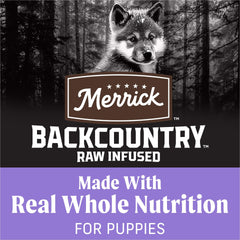 Merrick Backcountry trozos crudos deshidratados, sabor consistente para variedad en cada comida.