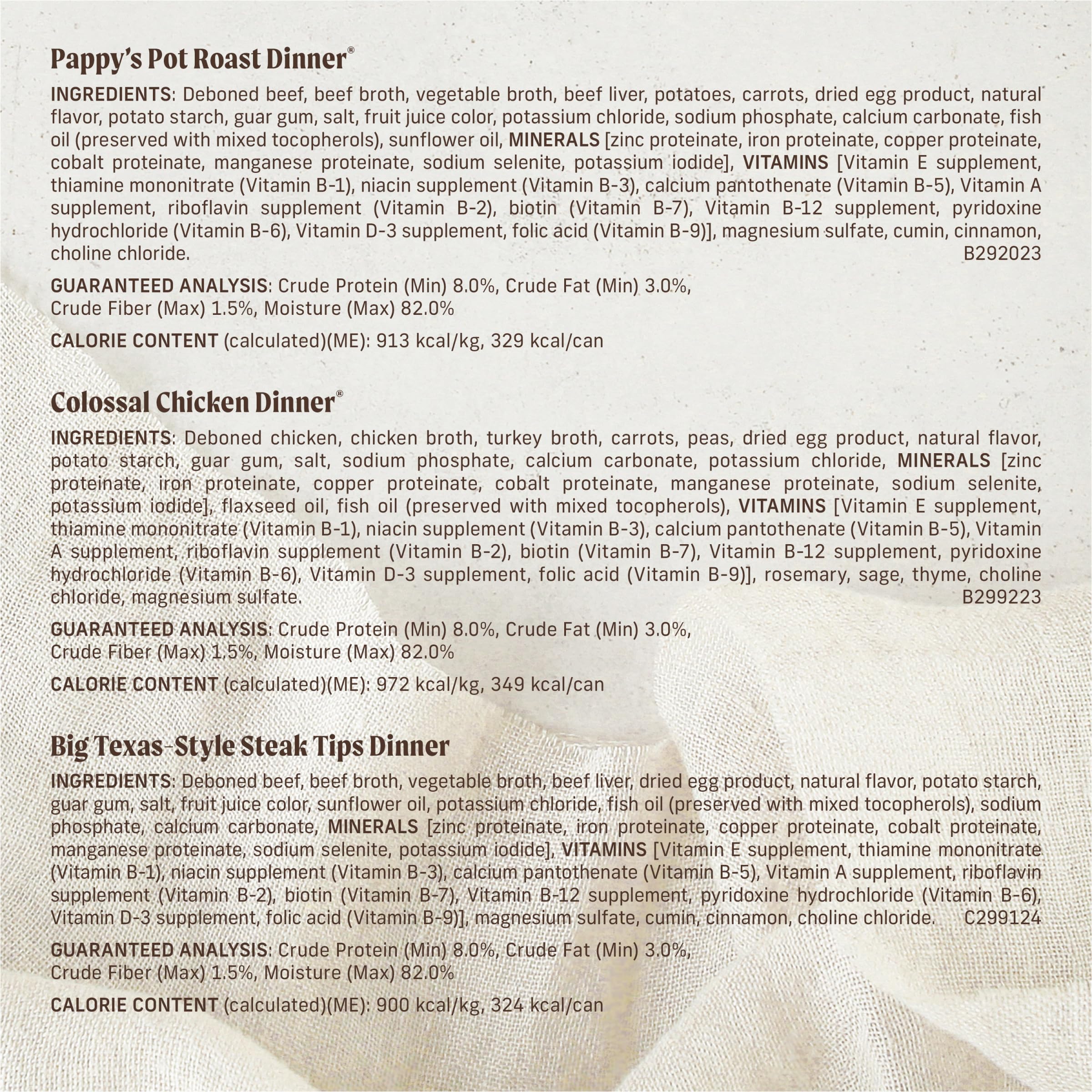 Merrick Chunky trozos de carne en salsa para perros adultos.