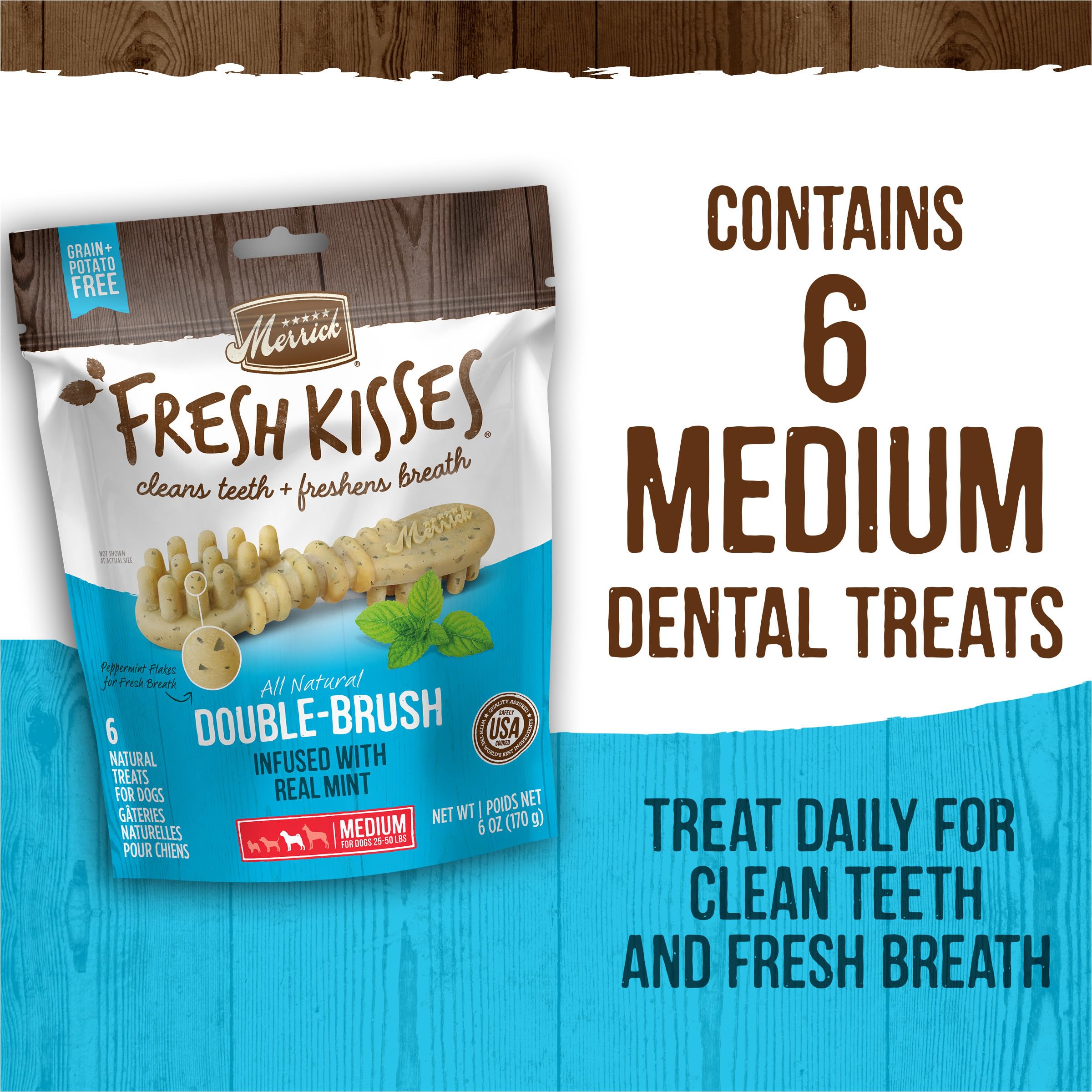 Merrick Fresh Kisses: apoyo diario a la higiene dental de perros.
