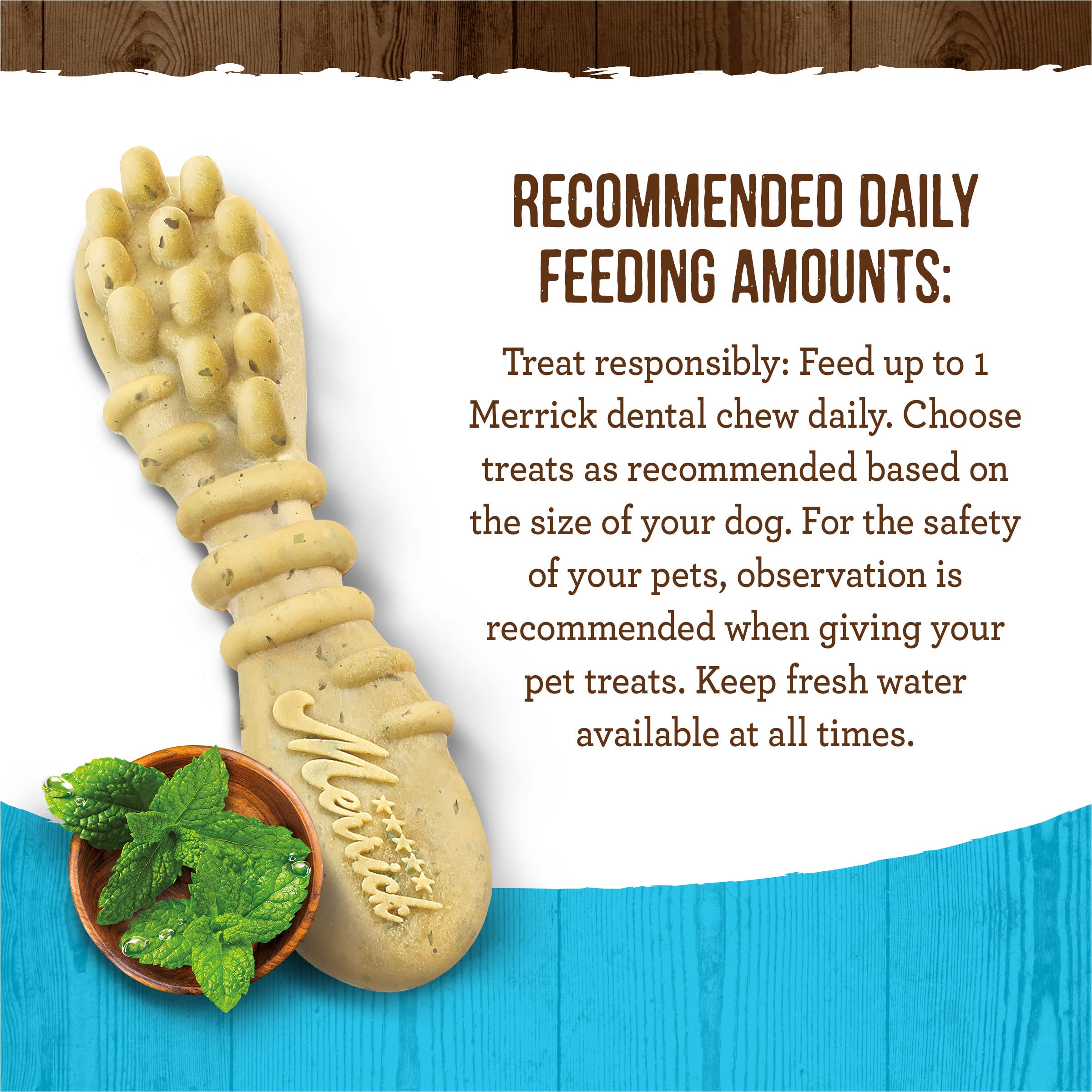 Merrick Fresh Kisses: para perros medianos de 25-50 libras, uso diario.