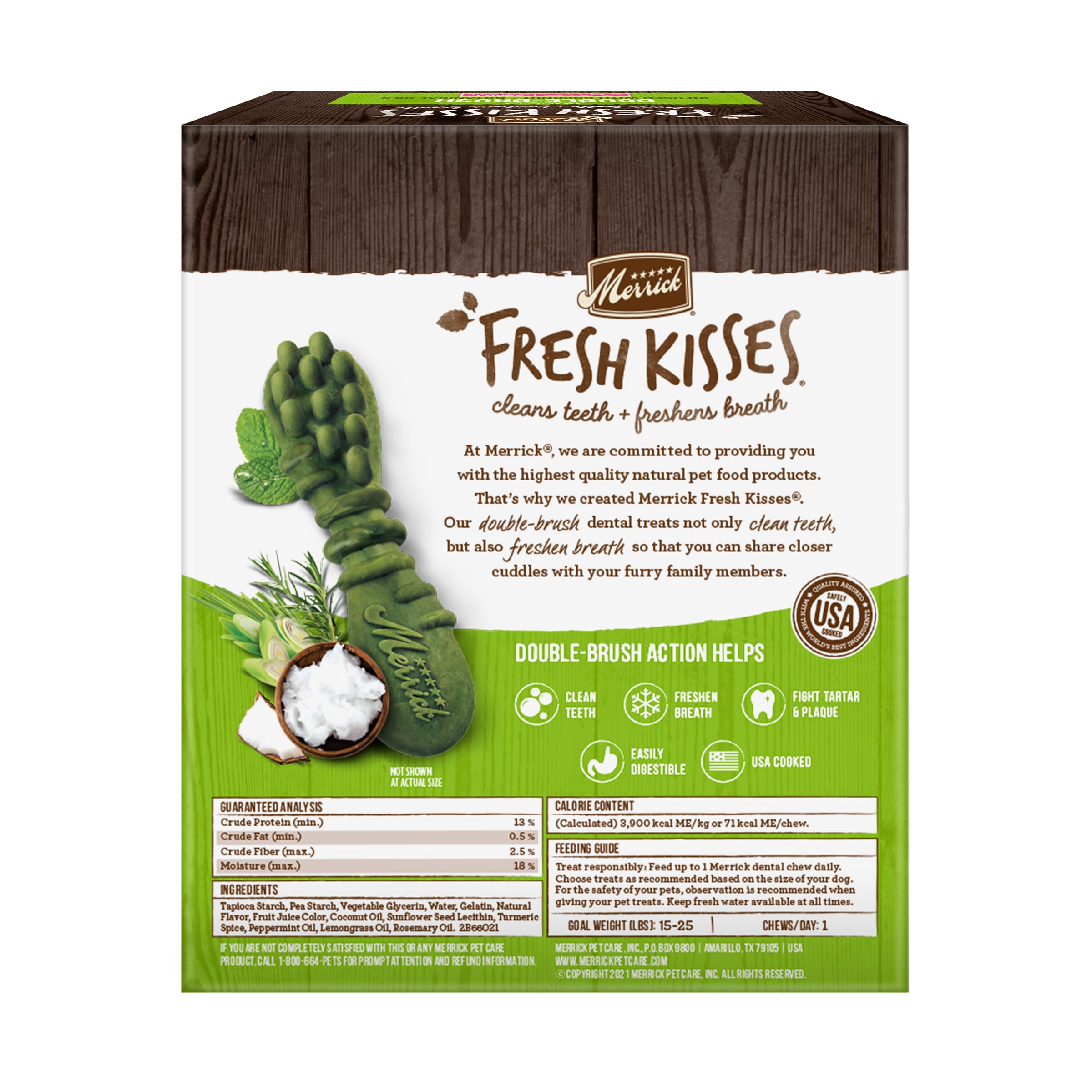 Merrick Fresh Kisses sin granos ni patatas, opción digestible para perros pequeños