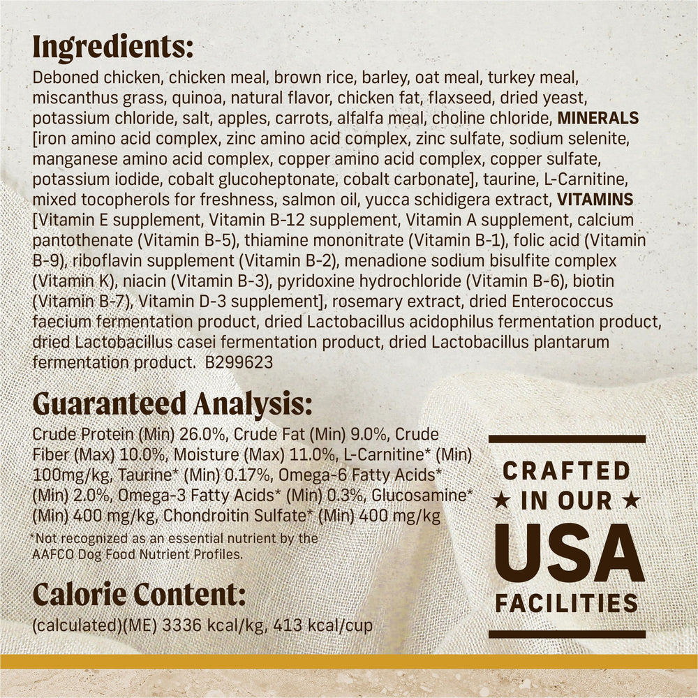 Merrick Healthy Grains, cuenco de comida para perro comiendo