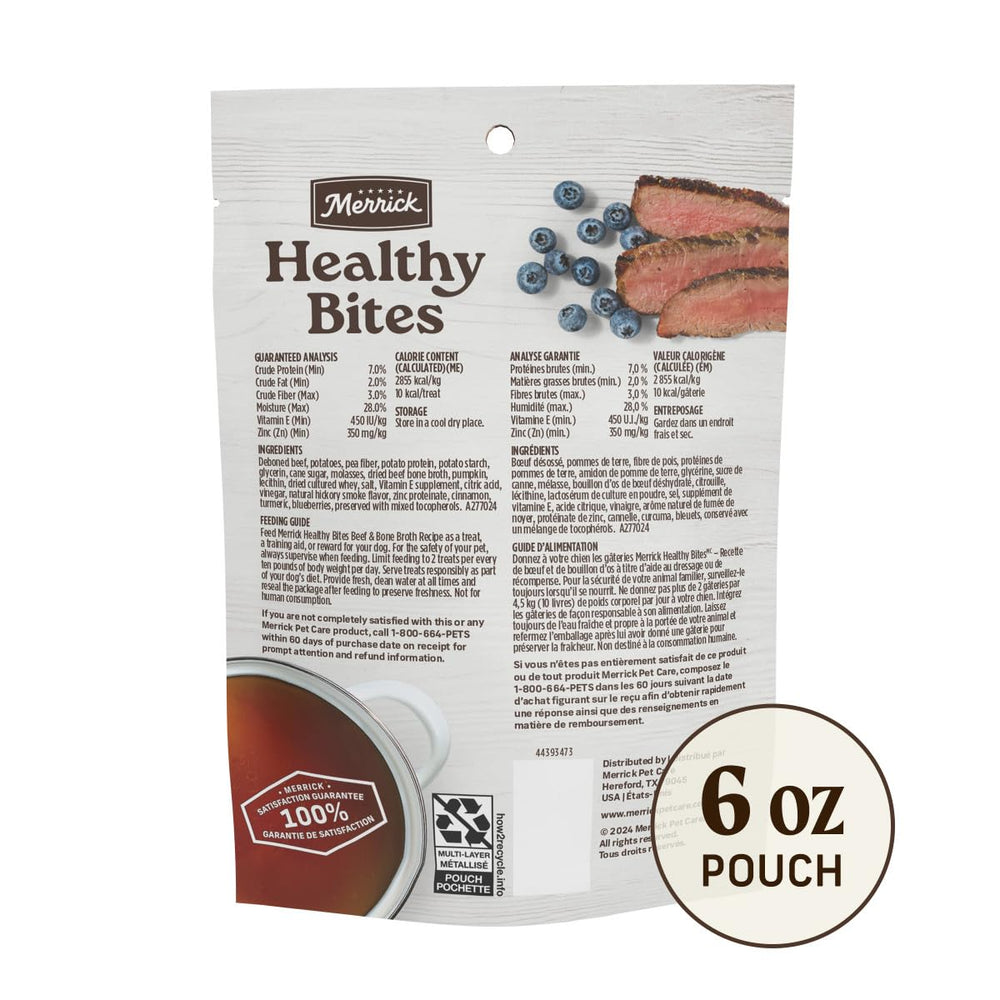 Merrick Healthy Bites, trozos con arándanos para sabor y textura