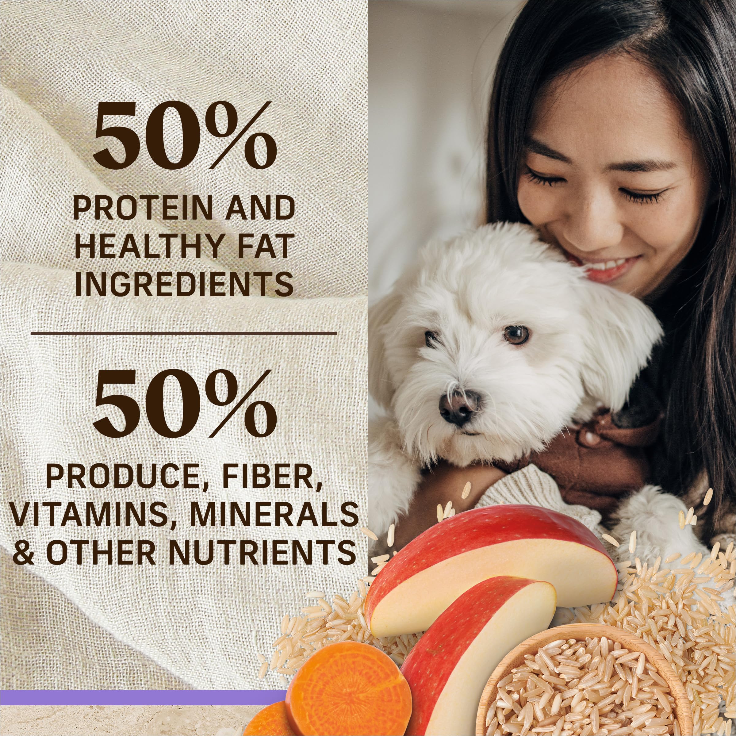 Merrick Healthy Grains favorece la digestión con fibra natural.