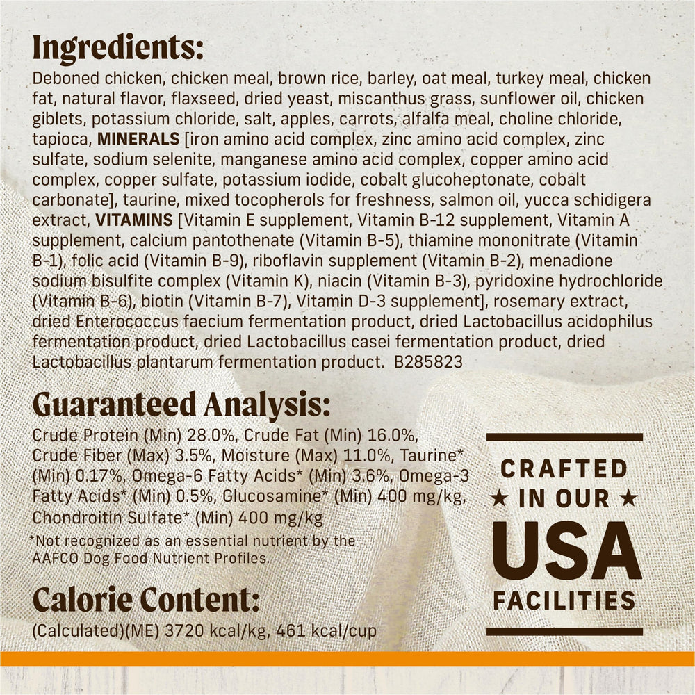Textura crujiente de croquetas Merrick Healthy Grains.