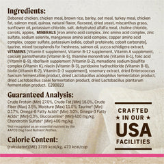 Merrick Healthy Grains Omega-6 y Omega-3 para piel y pelaje saludables.