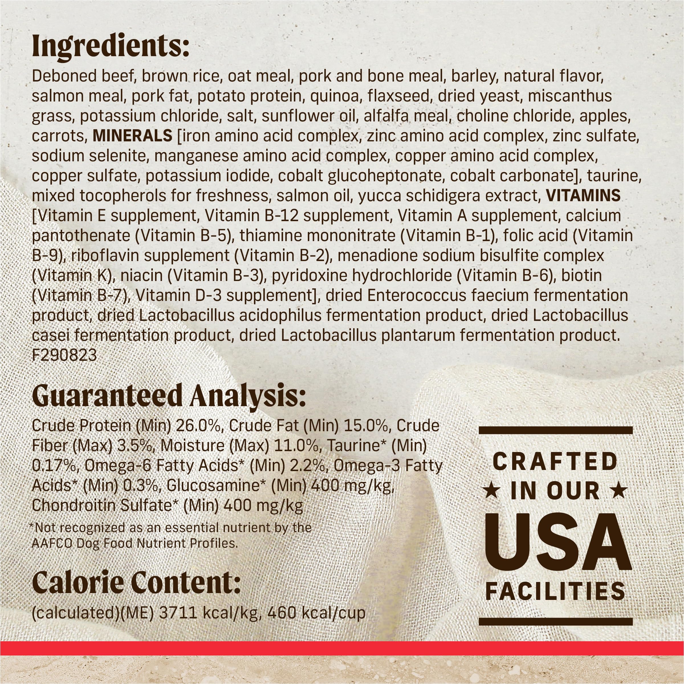 Merrick Healthy Grains omega-6 y omega-3 para piel y pelaje.
