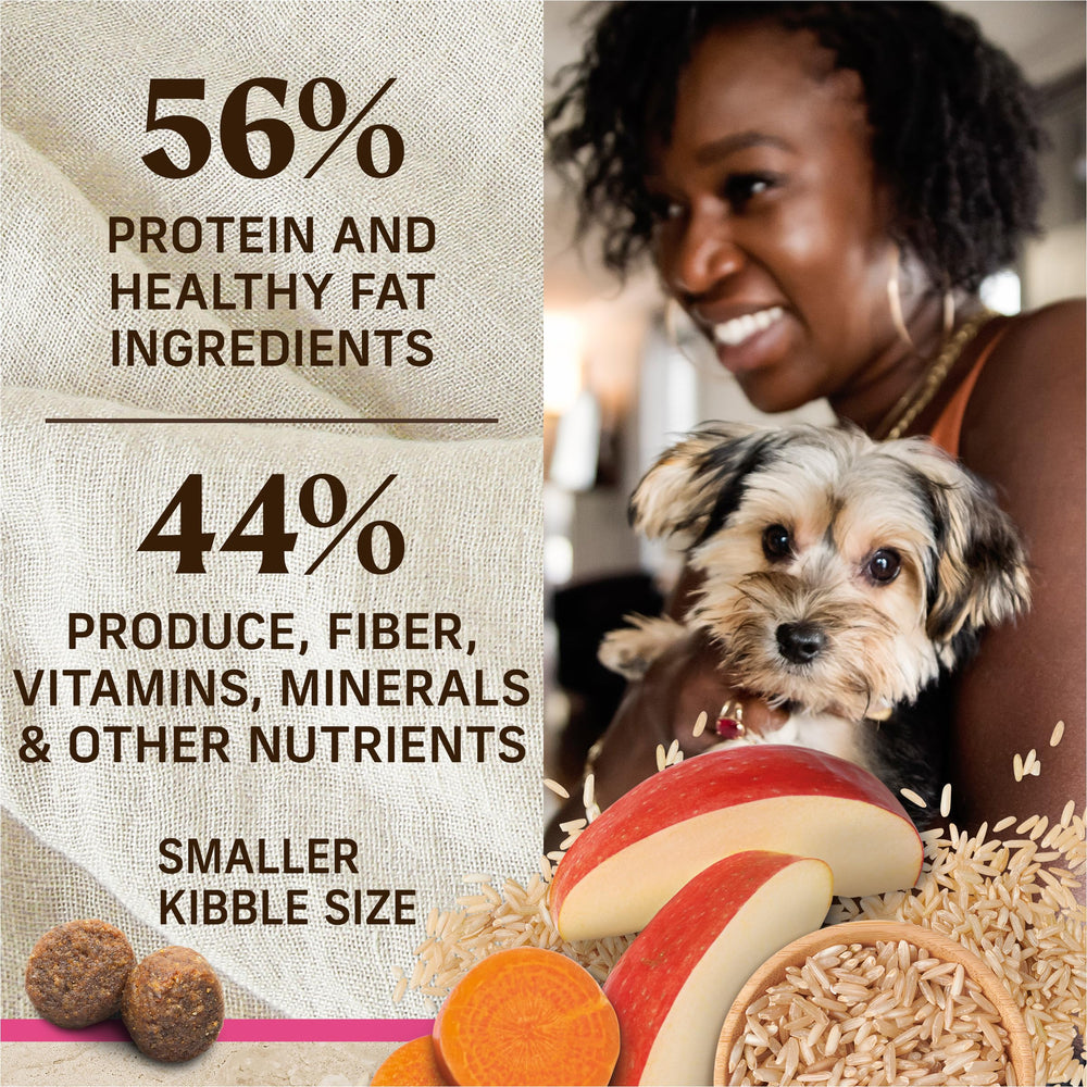 Merrick Healthy Grains porciones compactas para perros pequeños.