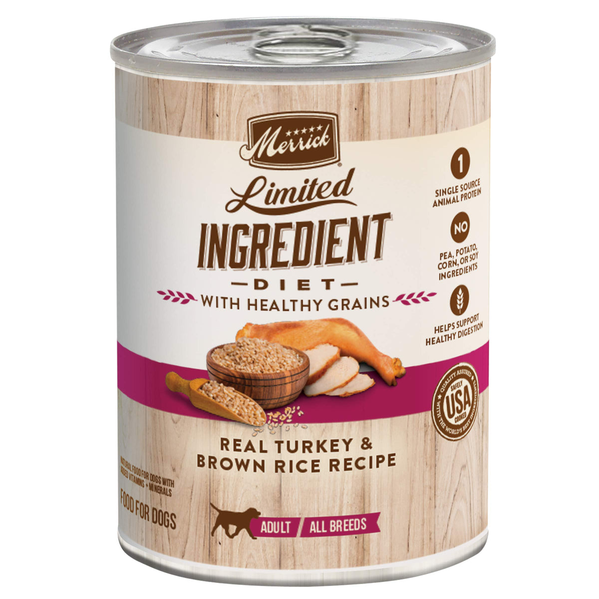Merrick lata pavo deshuesado primer ingrediente para una dieta equilibrada