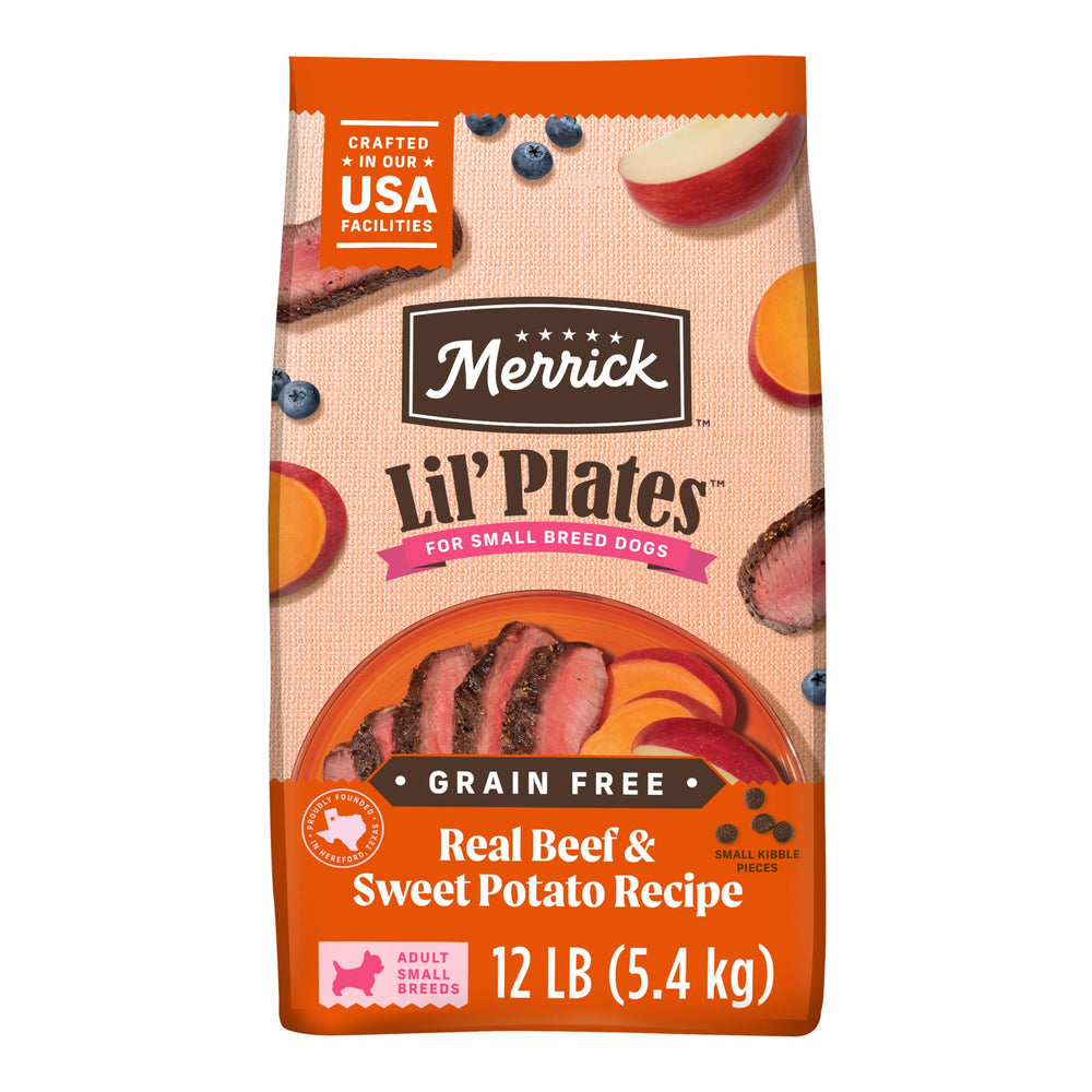 Merrick Lil’ Plates bolsa de 12 libras, ideal para perros pequeños