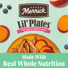 Merrick Lil’ Plates patata dulce como fuente de energía para perros.