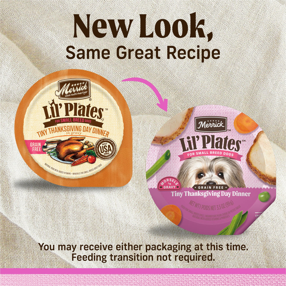 Merrick Lil’ Plates: pavo deshuesado en primer plano, perfecto para una dieta rica en proteínas.