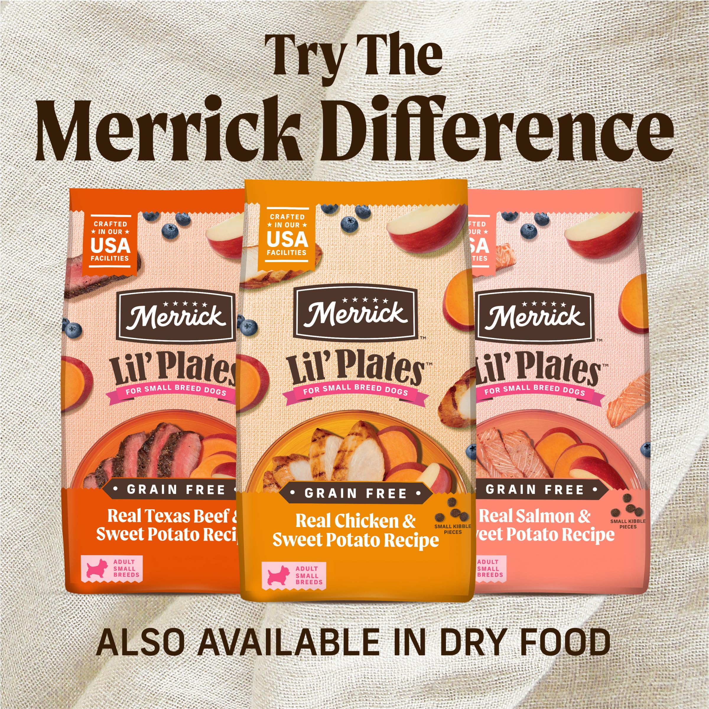Merrick Lil’ Plates, sabor sabroso en gravy, ideal para estimular el apetito.
