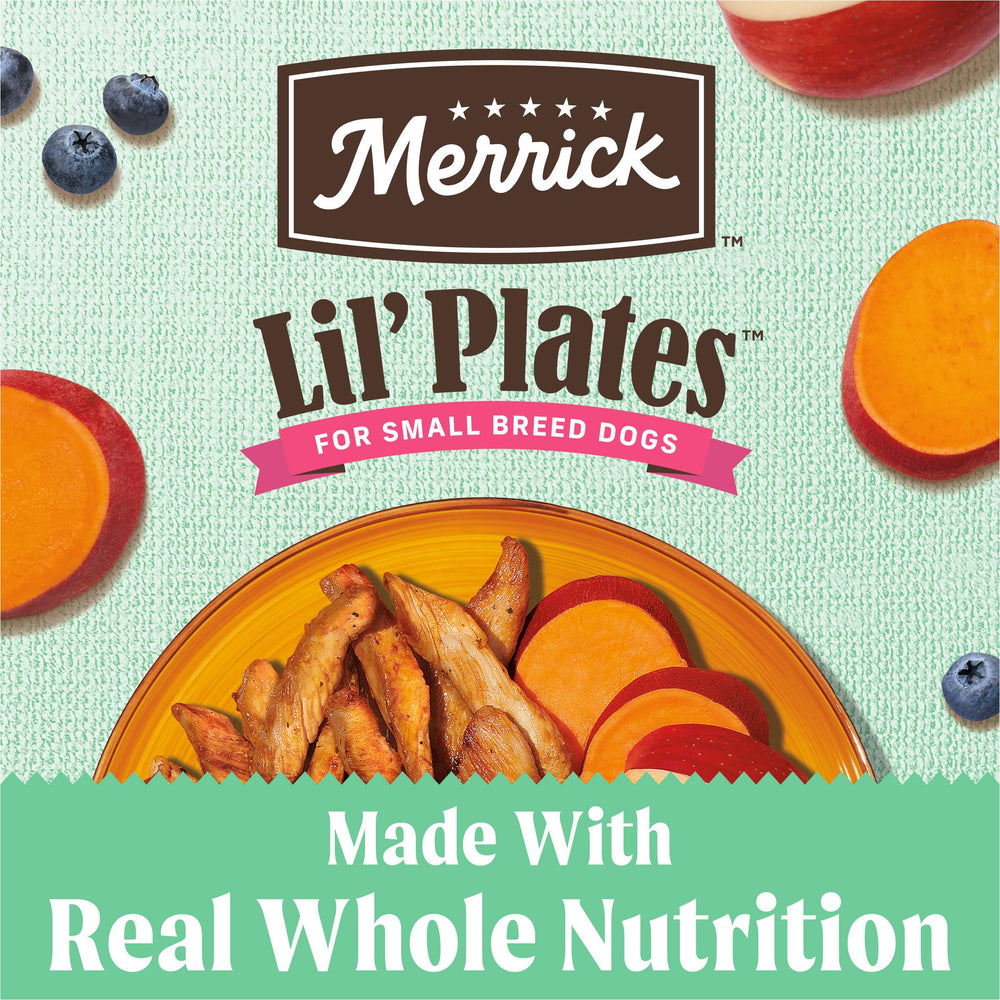 Merrick Lil’ Plates sin granos para digestión suave
