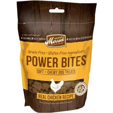 Merrick Power Bites sin cereal, snack apto para perros