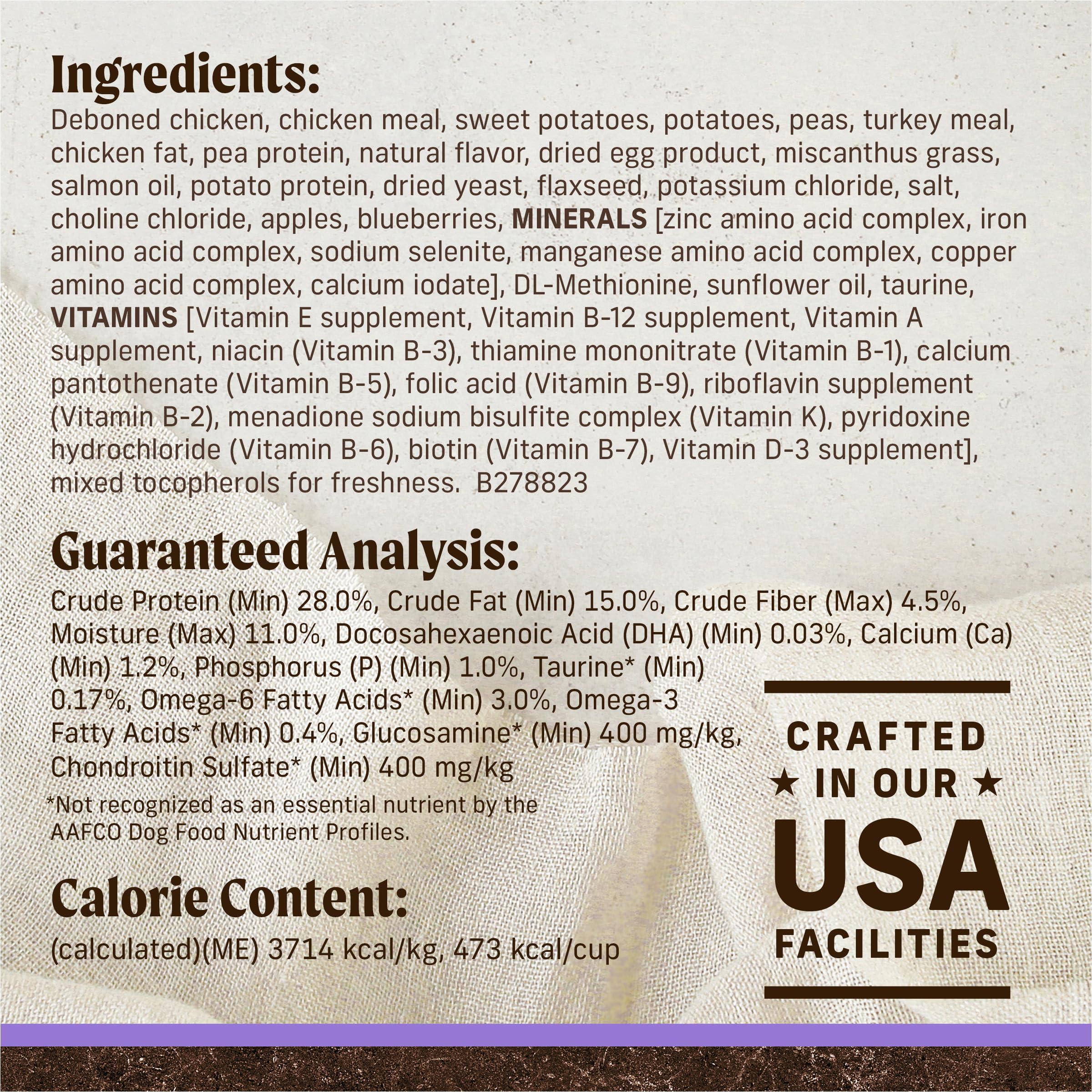 Proteína del 57% y grasas saludables para desarrollo diario