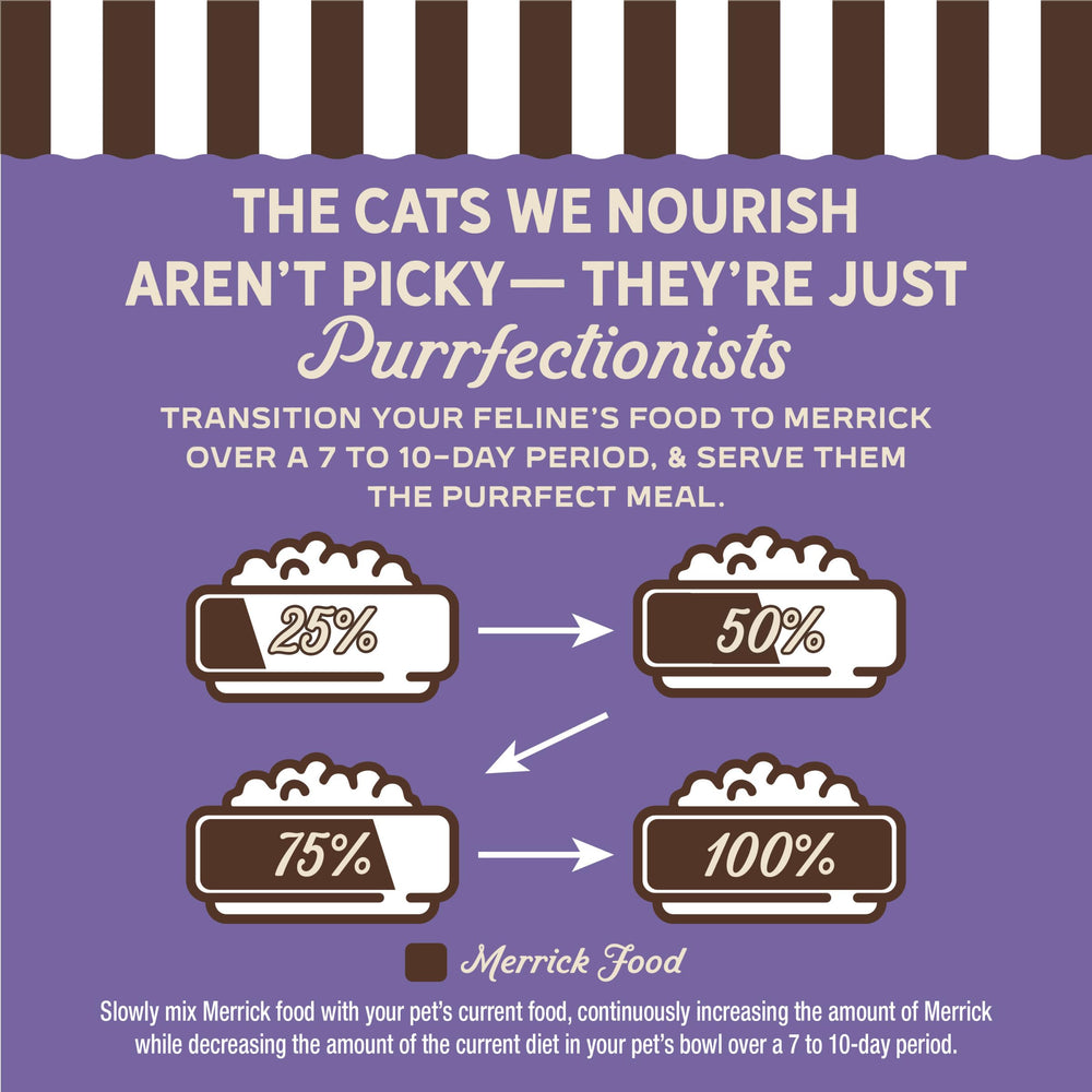 Merrick Purrfect Bistro: ingredientes naturales para una comida sabrosa y balanceada.