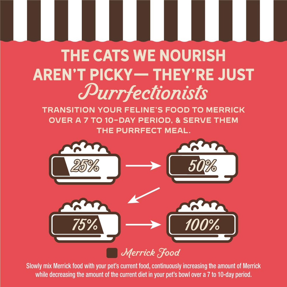 Merrick Purrfect Bistro, salmón real y batata, sin conservantes.