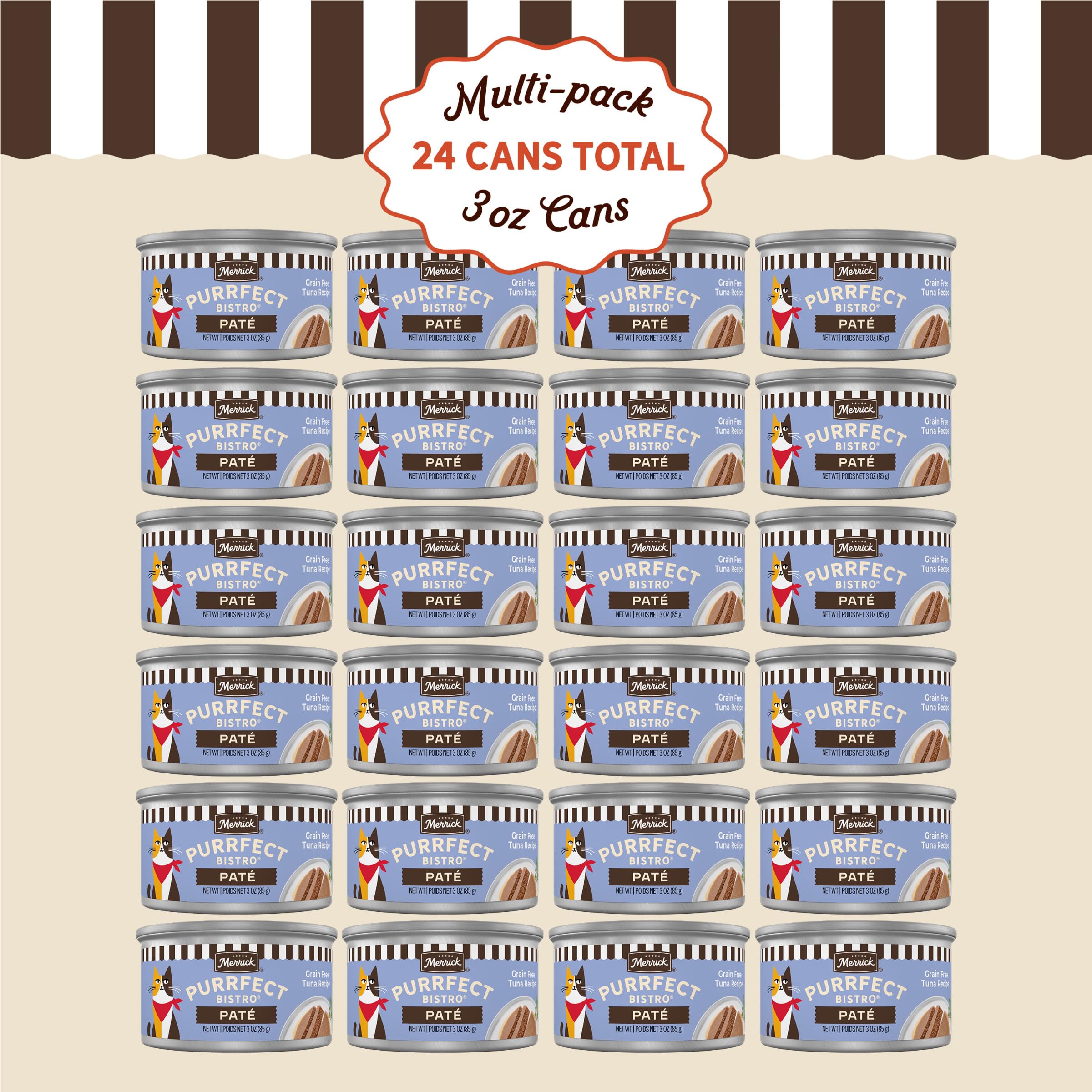 Merrick Purrfect Bistro sin granos, opción para gatos sensibles.