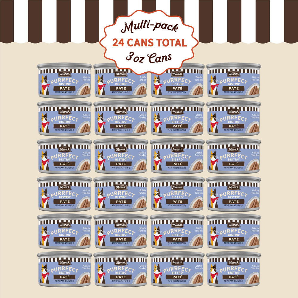 Merrick Purrfect Bistro sin granos, opción para gatos sensibles.