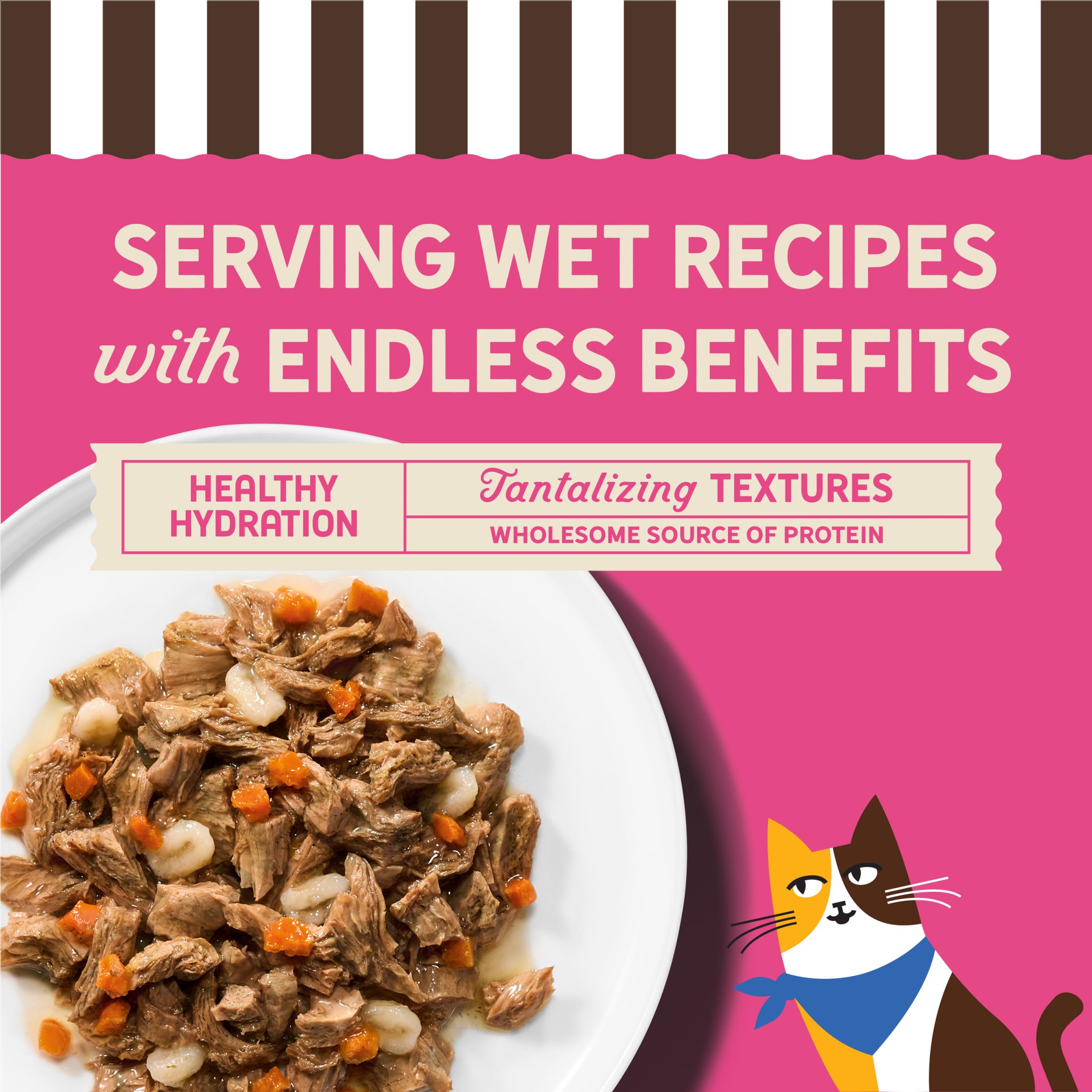 Merrick Purrfect Bistro trozos de carne en gravy, sabor irresistible para comidas diarias.