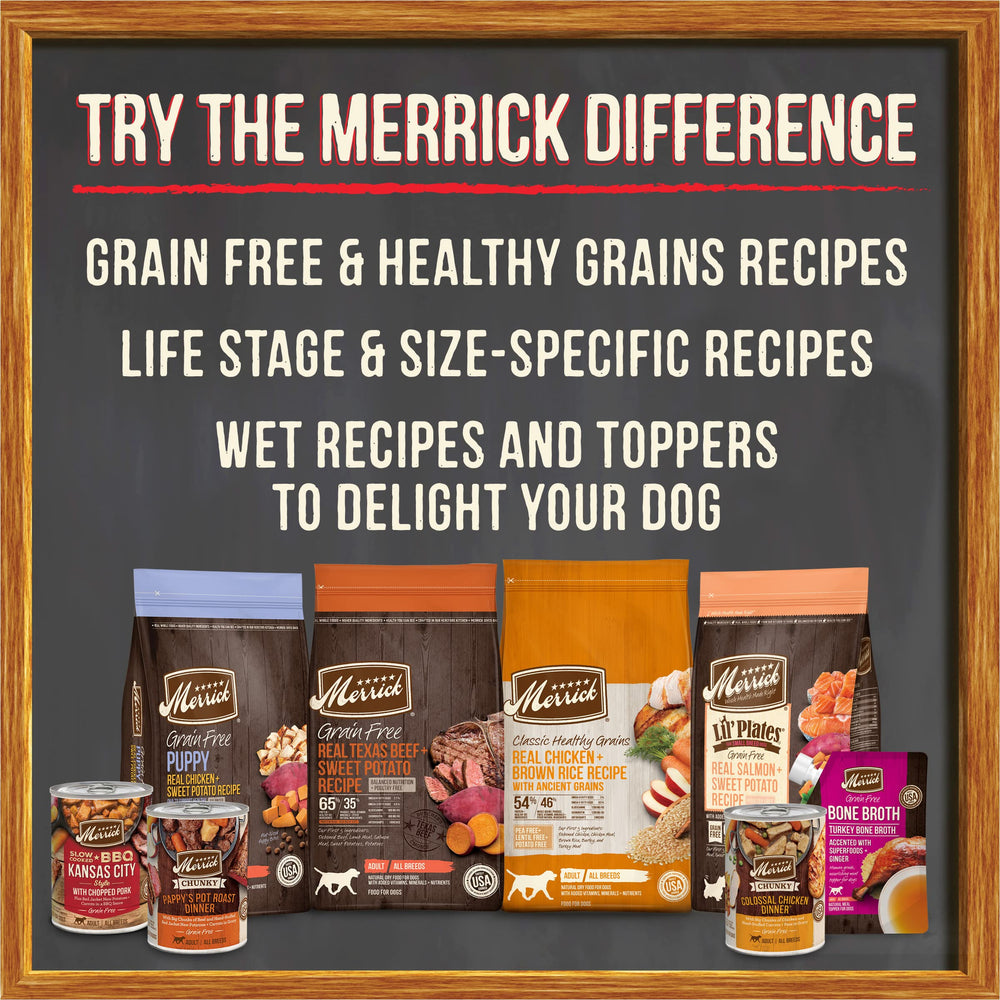 Merrick sin cereales ni gluten ni preservantes artificiales, opción natural