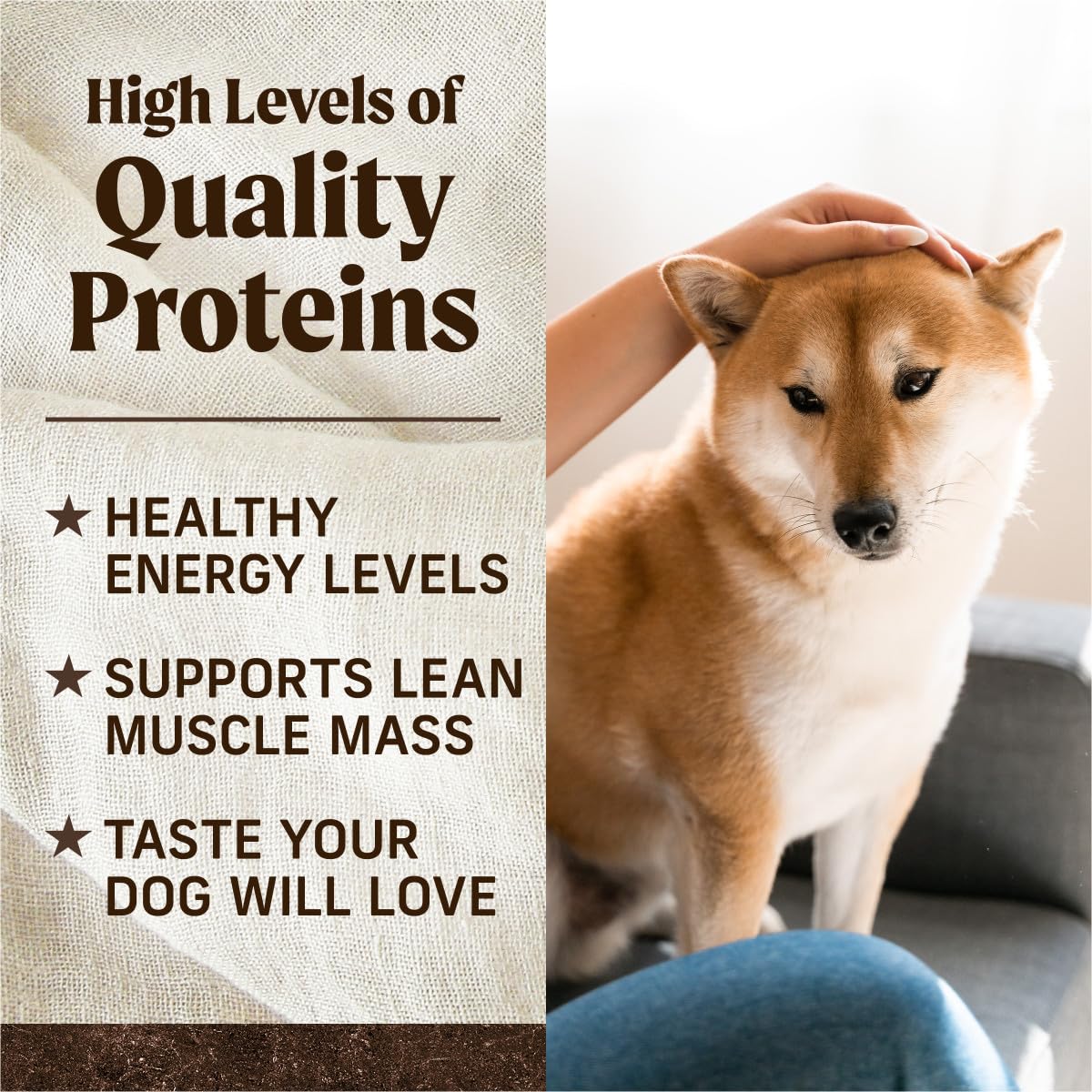 Sin colorantes ni conservantes artificiales en Merrick, alimento más limpio.