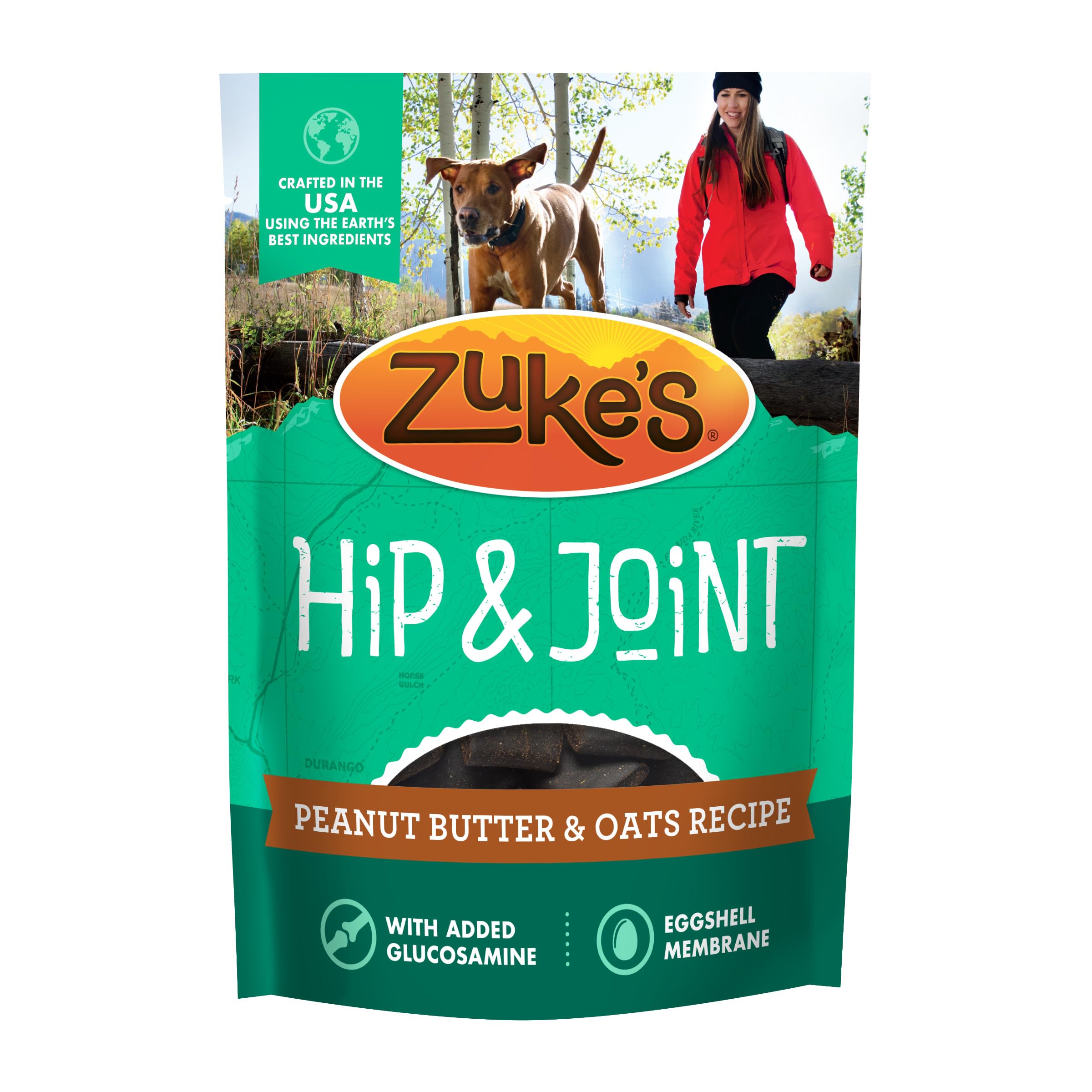 Merrick Zuke’s Hip y Joint, bolsa reutilizable para premios durante paseos y entrenamientos