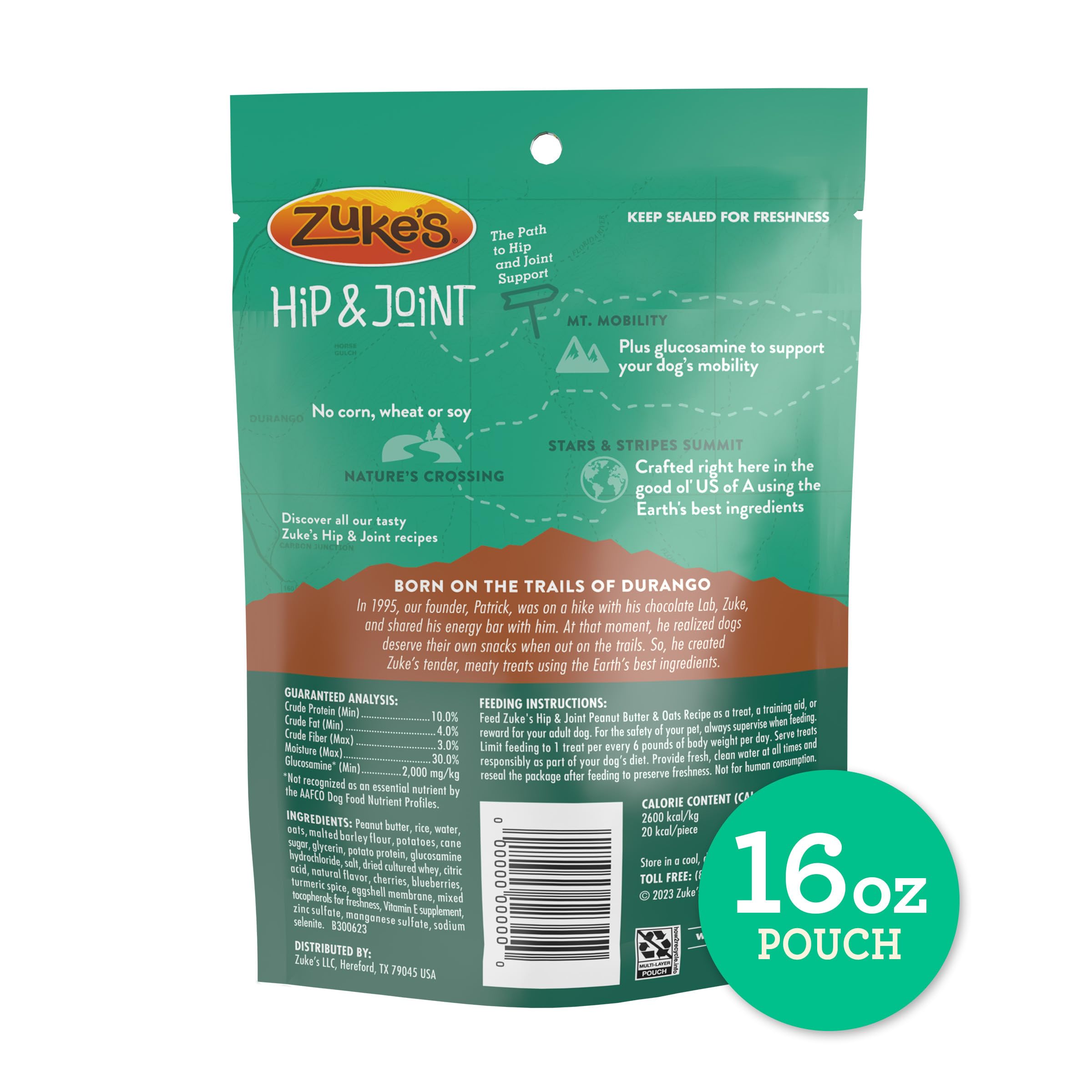 Merrick Zuke’s Hip y Joint, mantequilla de cacahuate real como primer ingrediente