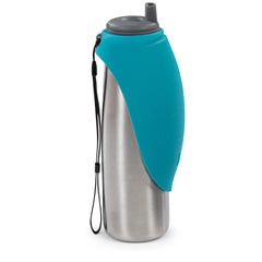 Cuenco de silicona plegable Messy Mutts para beber durante paseos con tu perro.