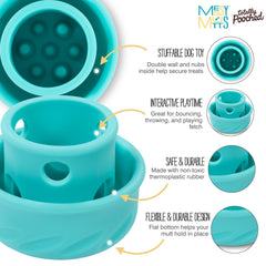 Messy Mutts hongo-teal ideal para rellenar y congelar para sesiones largas.