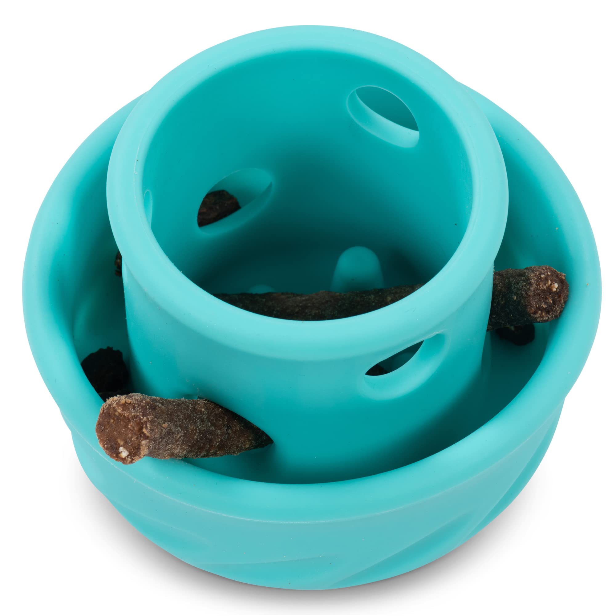 Messy Mutts hongo-teal masticación durable para perros activos.