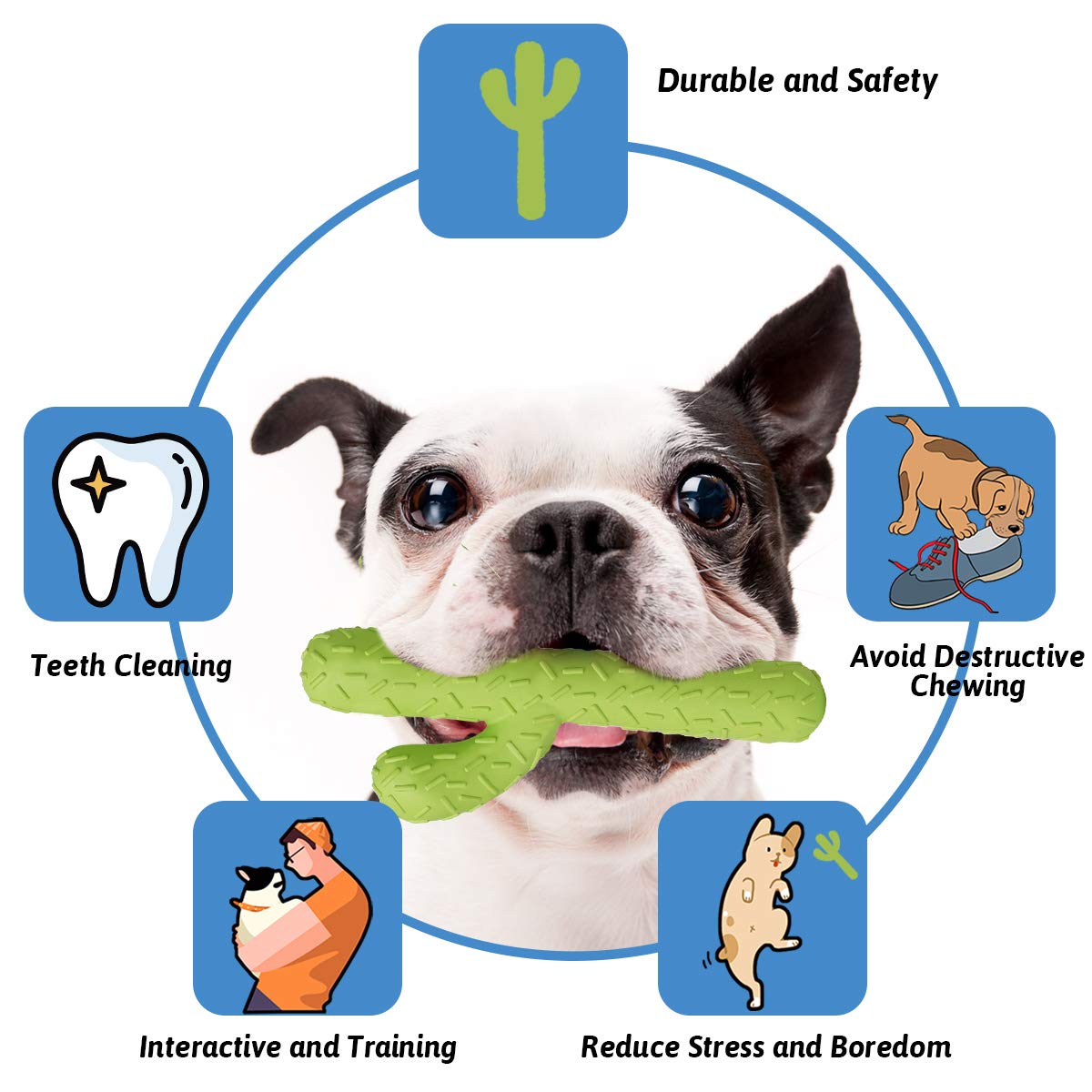 MewaJump sabor leche en juguete, atrae al perro para limpieza dental suave