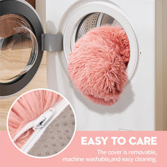 Mueble de descanso para mascotas Mewoo Rosa con acolchado mullido y reposabrazos elevados.
