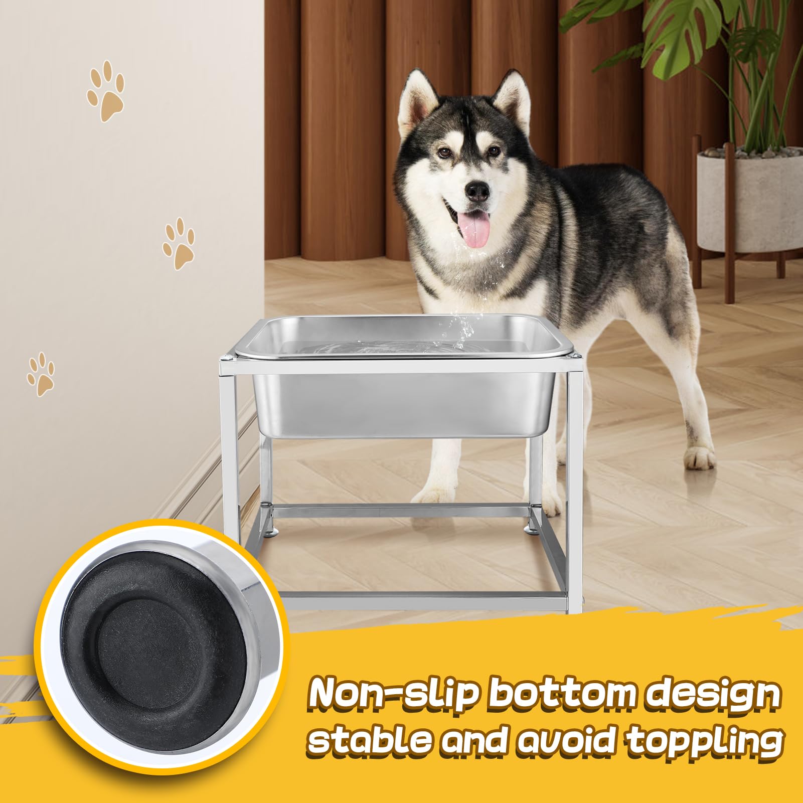 MEWTOGO base antideslizante que mantiene la fuente estable.
