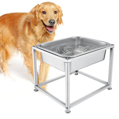 MEWTOGO bebederos elevados para perros grandes, postura cómoda al beber.