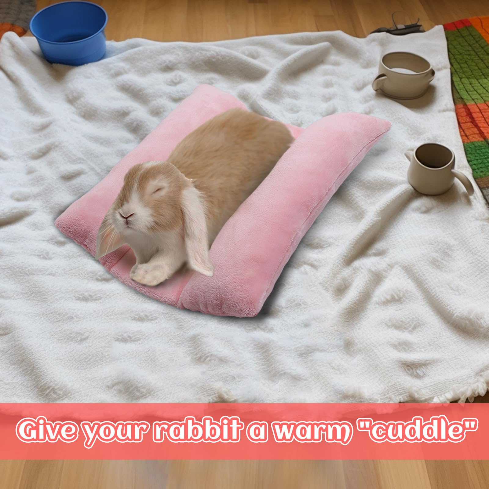 MEWTOGO cama conejo apta para conejos y otras mascotas pequeñas.