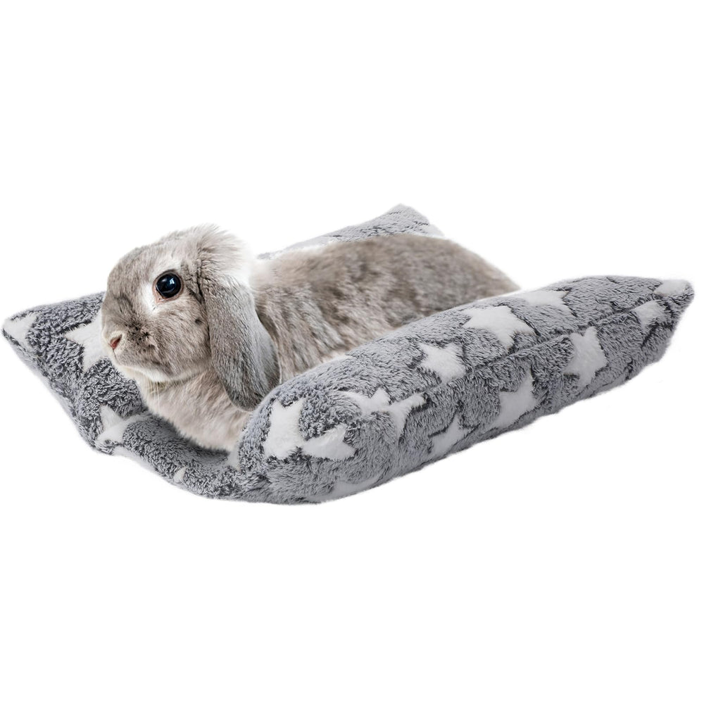 MEWTOGO cama conejo gris con estrella, descanso suave.