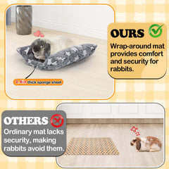 MEWTOGO cama con relleno de algodón y lados acolchados para soporte.
