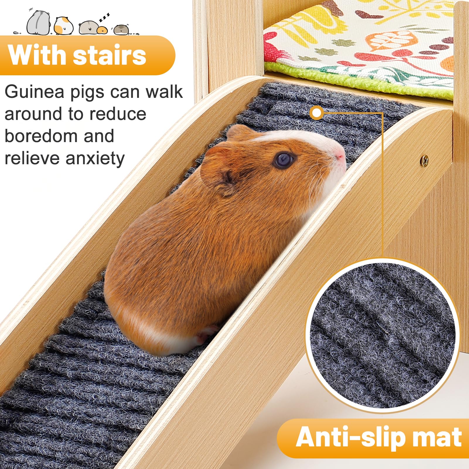 Madera natural MEWTOGO, seguridad y sostenibilidad para pequeños roedores.
