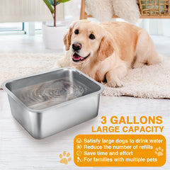 MEWTOGO tazón-perro-acero-inoxidable-alimentos, resistente y seguro para uso diario.