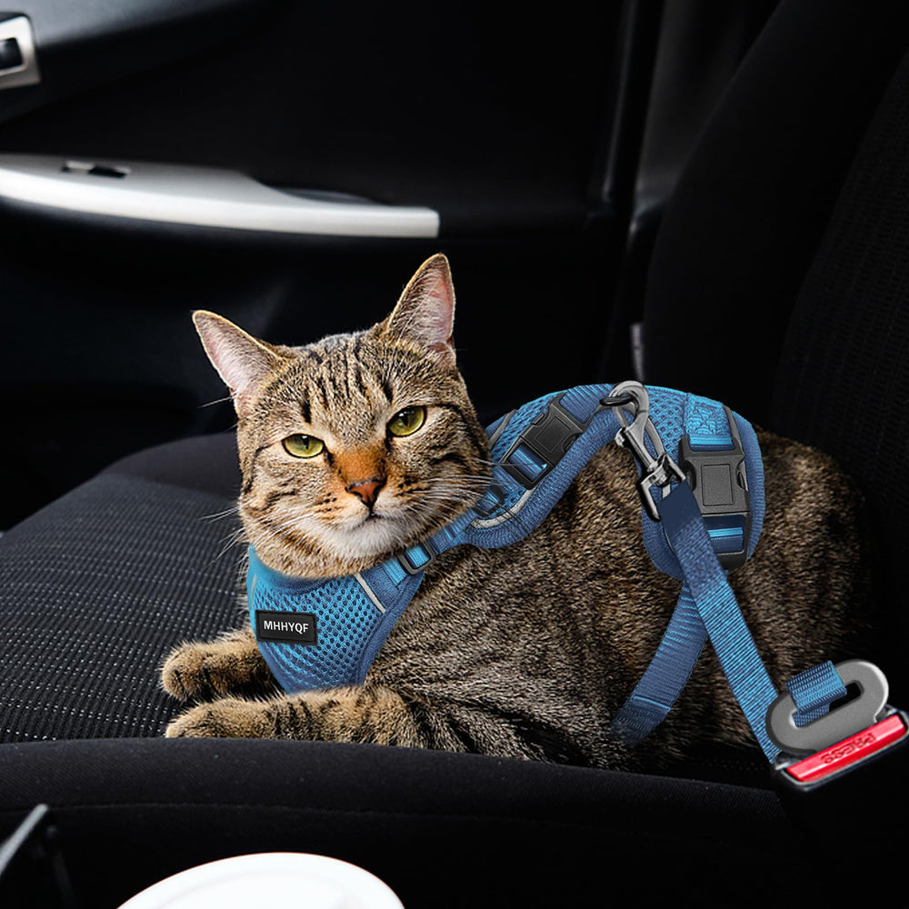 Arnés para gatos MHHYQF con bandas reflectantes para seguridad nocturna