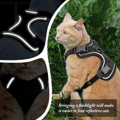 Arnés de gato MHHYQF con malla de aire para comodidad.
