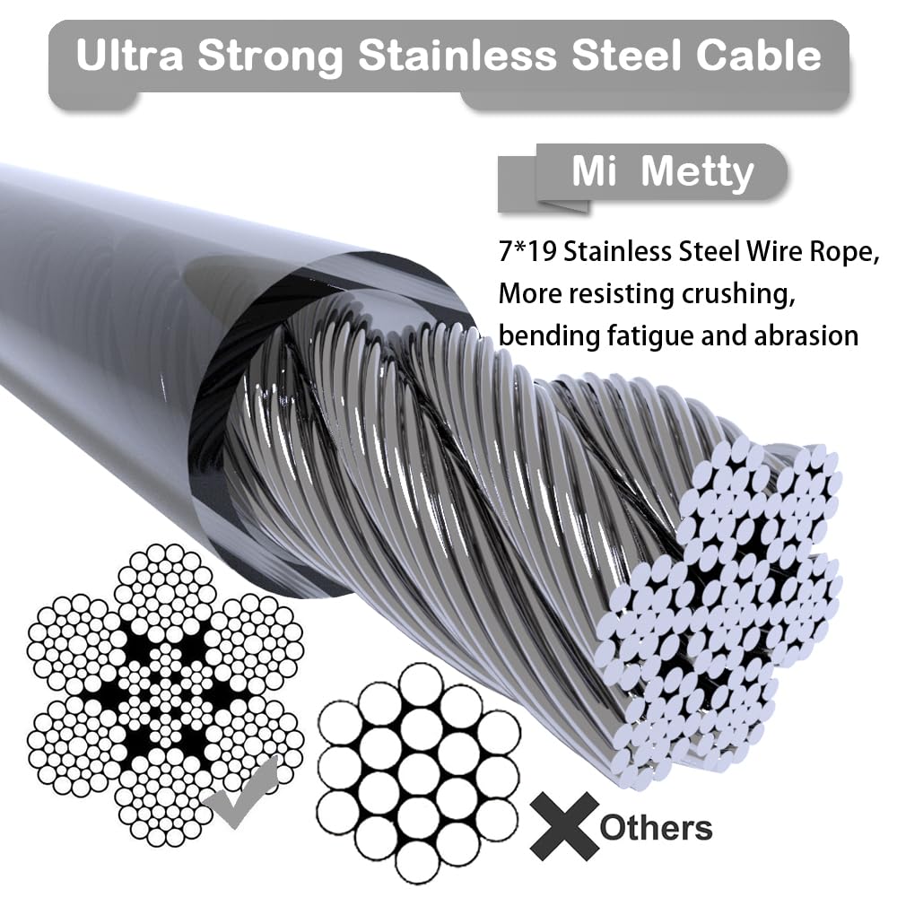 Mi Metty cable de sujeción para perro 20 ft, ideal para patios y jardines