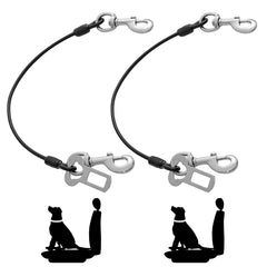 Mi Metty ceinture chien vehicule 80 cm noir 2-pack, sécurité pratique en trajet.