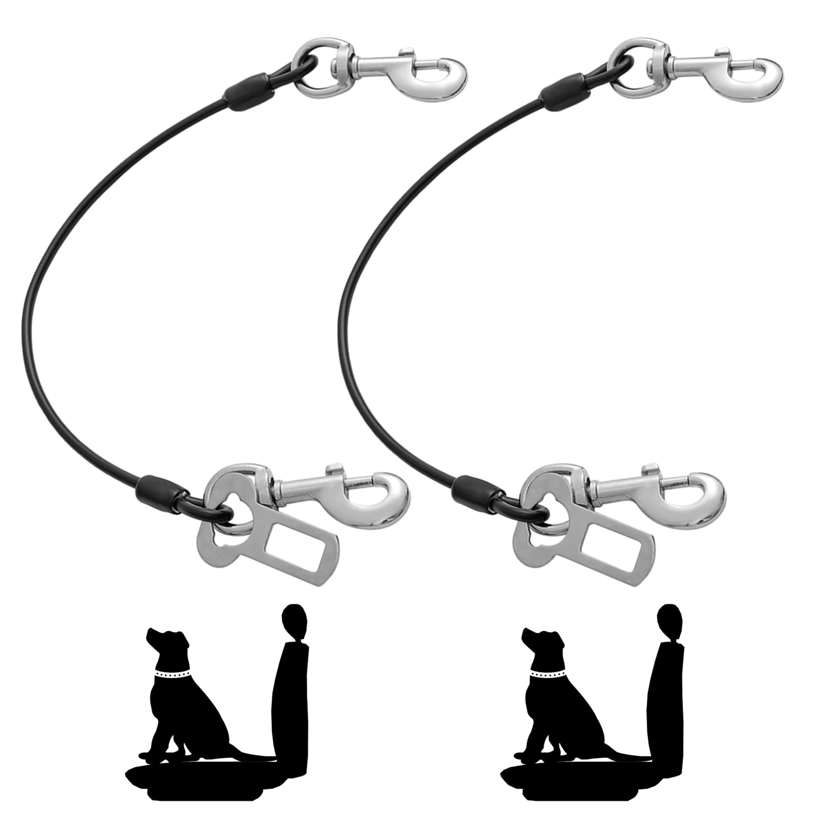 Mi Metty ceinture-chien-voiture câble renforcé pour une sécurité accrue en trajet