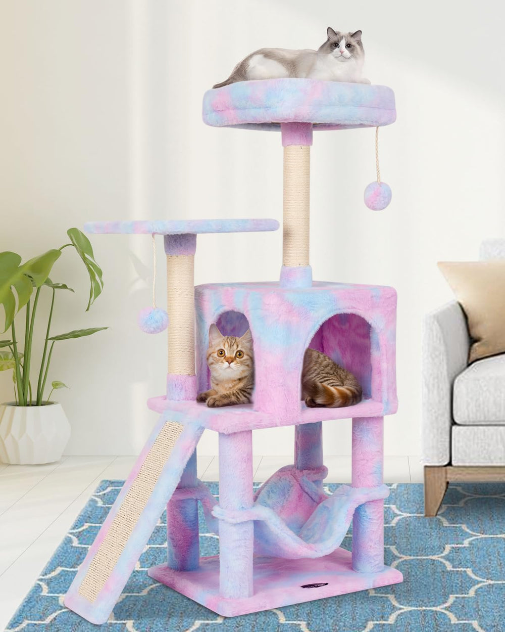 MIAO PAW arbol gato arcoíris para juego y afilar uñas sin dañar muebles